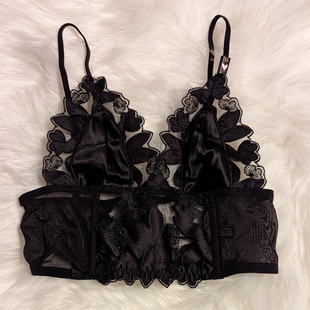 Victoria's Secret Longline Triangle Floral Bra Top